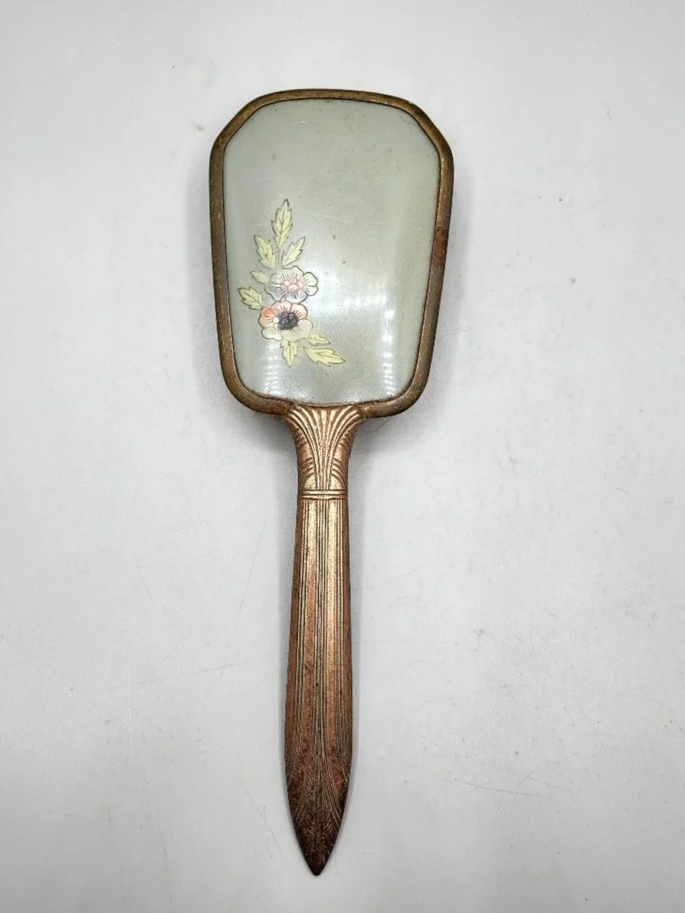 Antique Nylon Hairbrush Decorative Vanity Dressing Table Long Handled